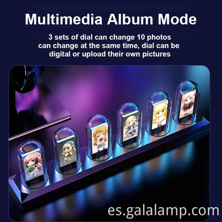 Elegante reloj de tubo brillante para la decoración del hogar y la oficina